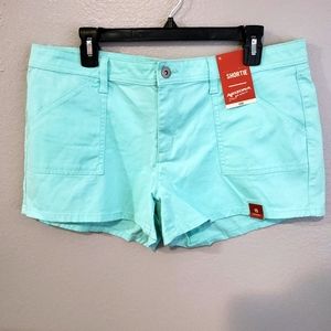 Size 15 Arizona jeans mint green shorts NWT